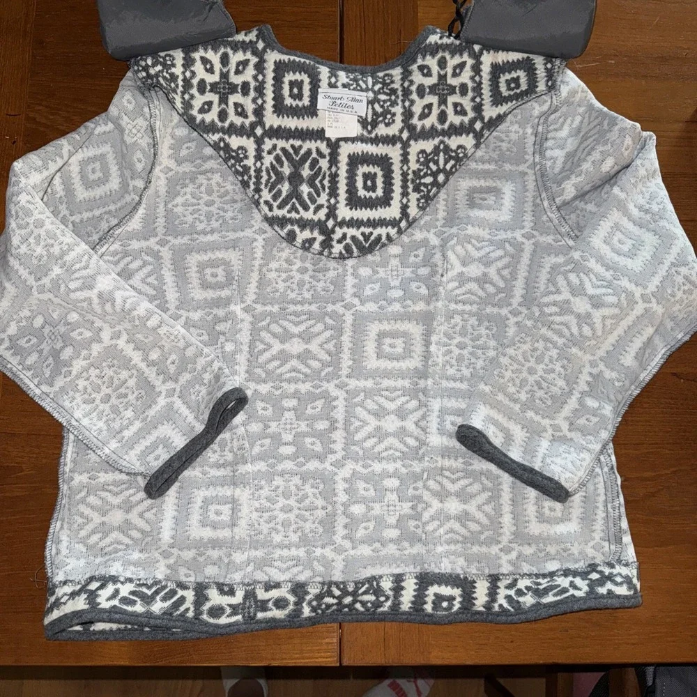 VTG Stuart Alan Petites Double Tribal Sweater Jacket USA Made‎ SZ 10 Maximalist